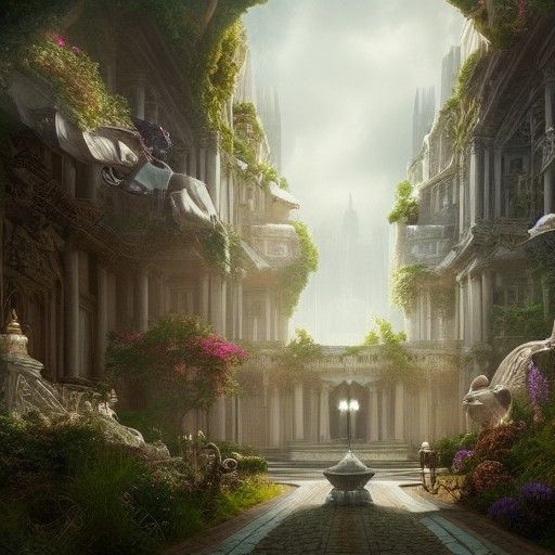 Epic Rabbit Hole Digital Matte Painting