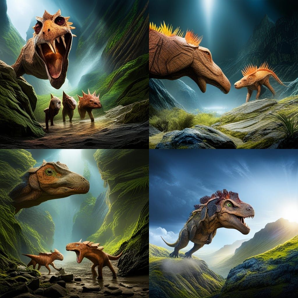 Dinosaurs Walking