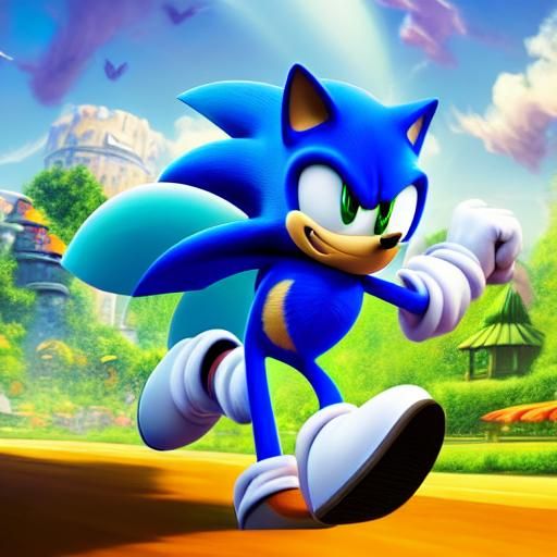 Sonic the Hedgehog: 3D Digital Art