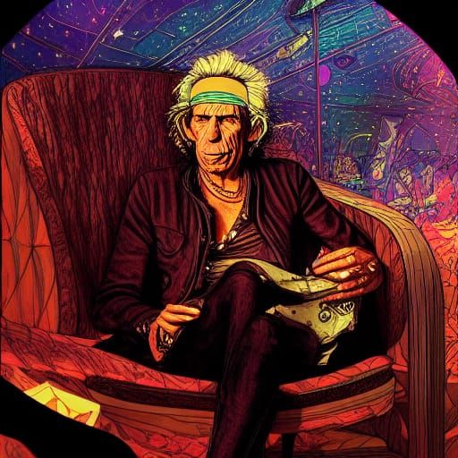 Keith Richards at the Restaurant at the End of the Universe
