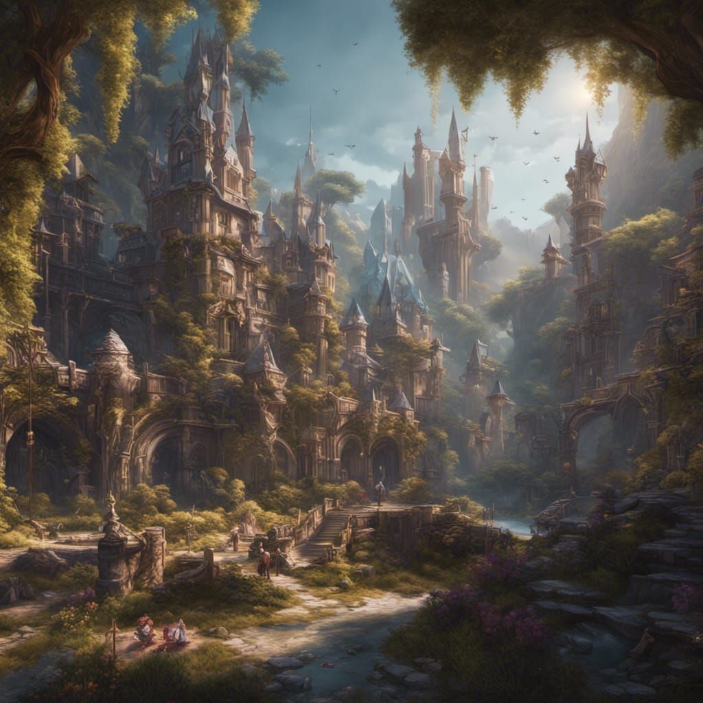 Fantastical Matte Painting with Deep Colors