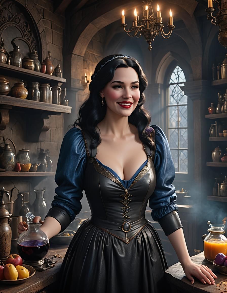 Dark Fantasy Snow White as a Villainous Witch