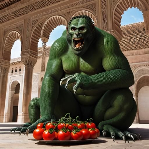 Tomatoes in Alhambra with Lizard Queens and King Kong