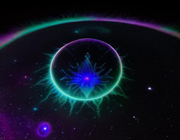 Cosmic Horror Chalk Art with Dark Energy