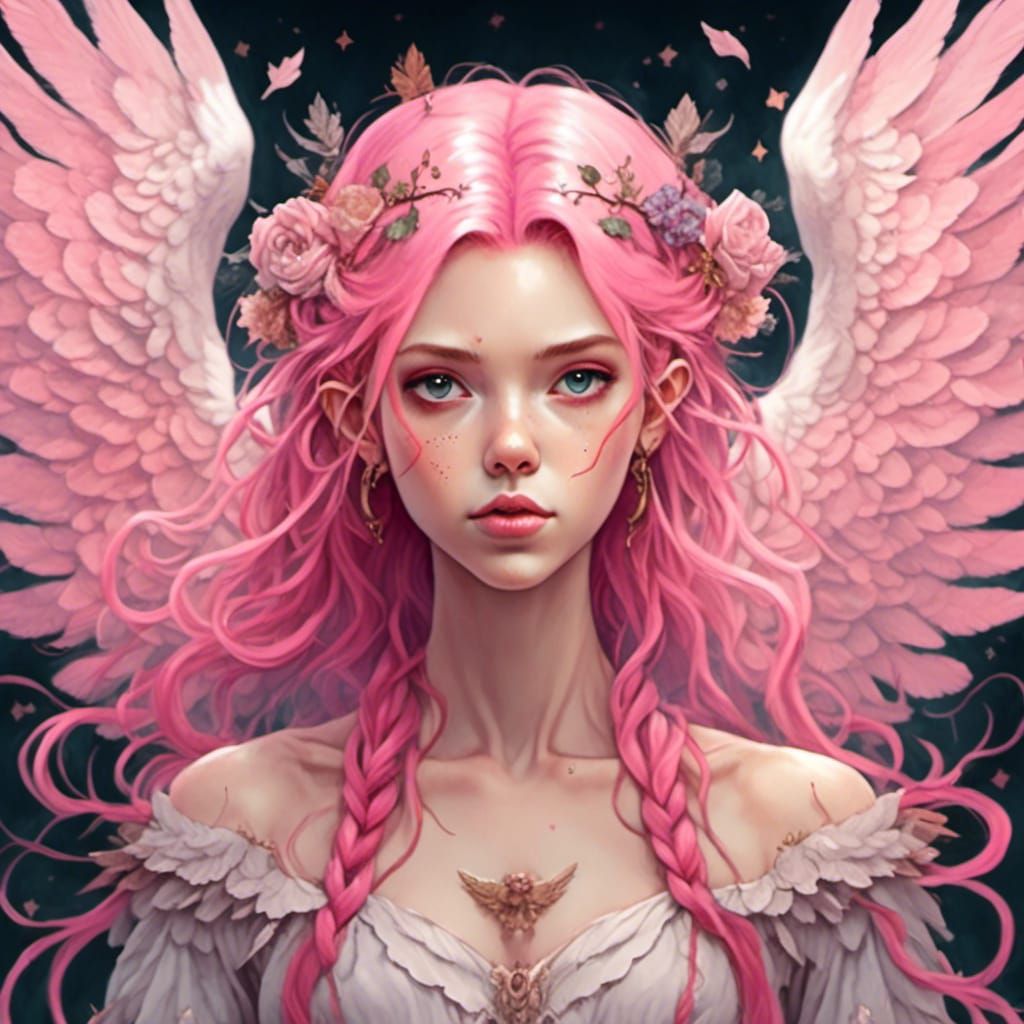 Scarlet Johansson as Pink-Haired Anime Angel