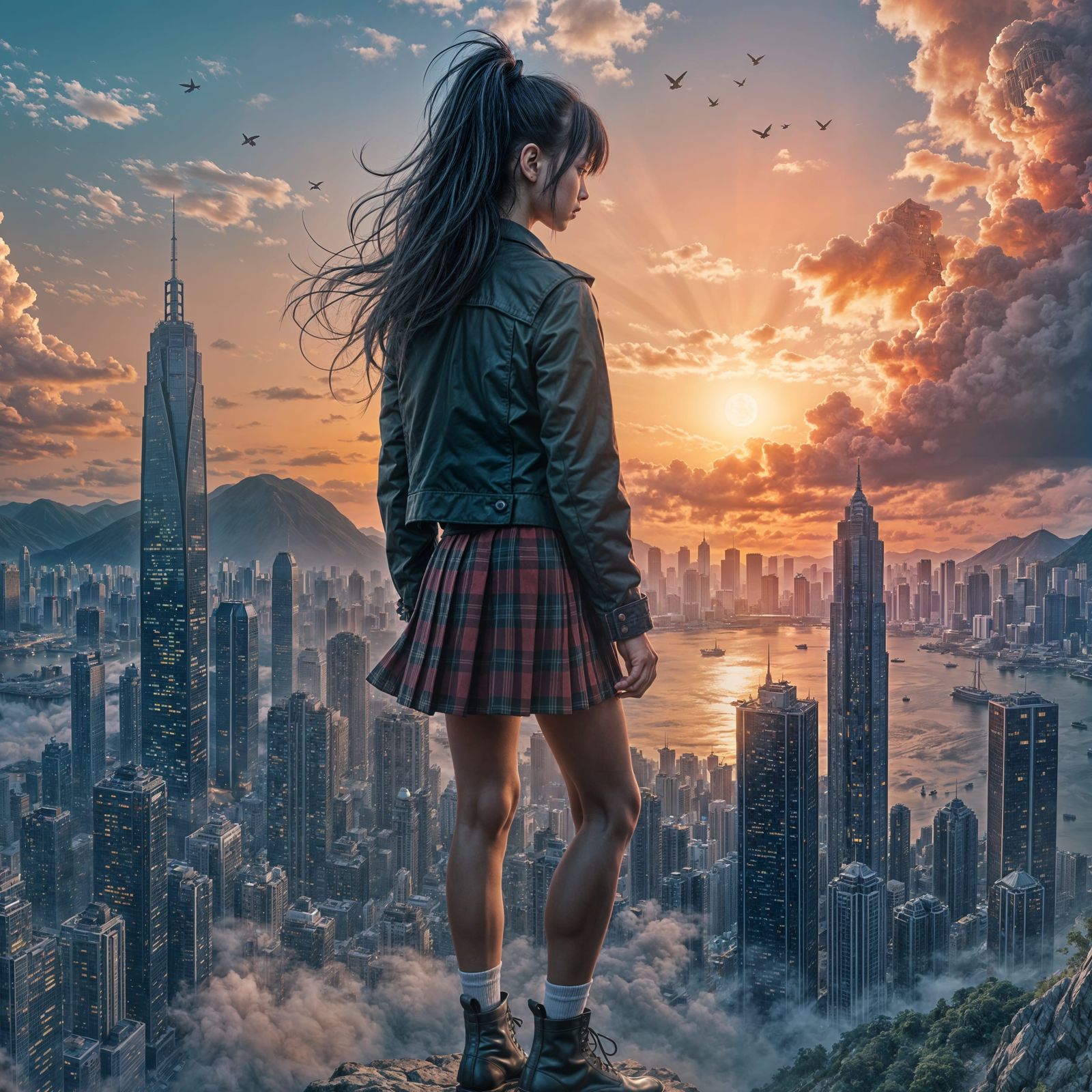 Hong Kong Schoolgirl: Detailed Matte Painting in Unreal Engi...