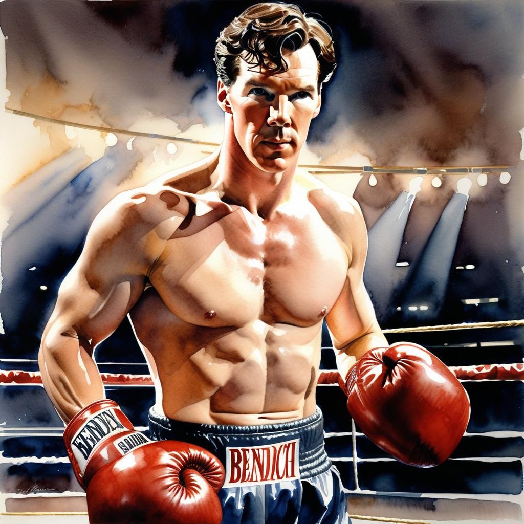 Benedict Cumberbatch in the boxing ring