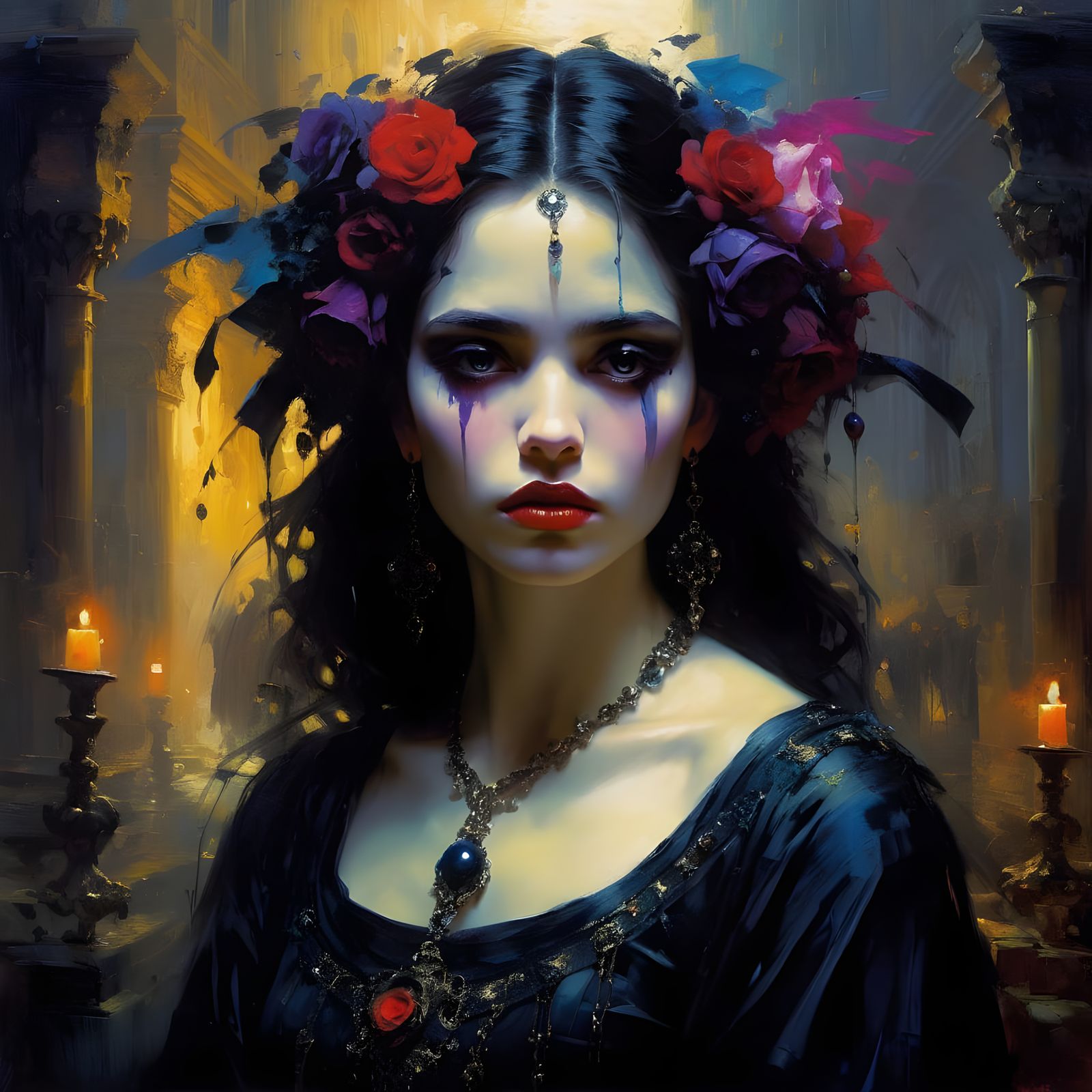 Ethereal Gothic Romance in Film Noir Style