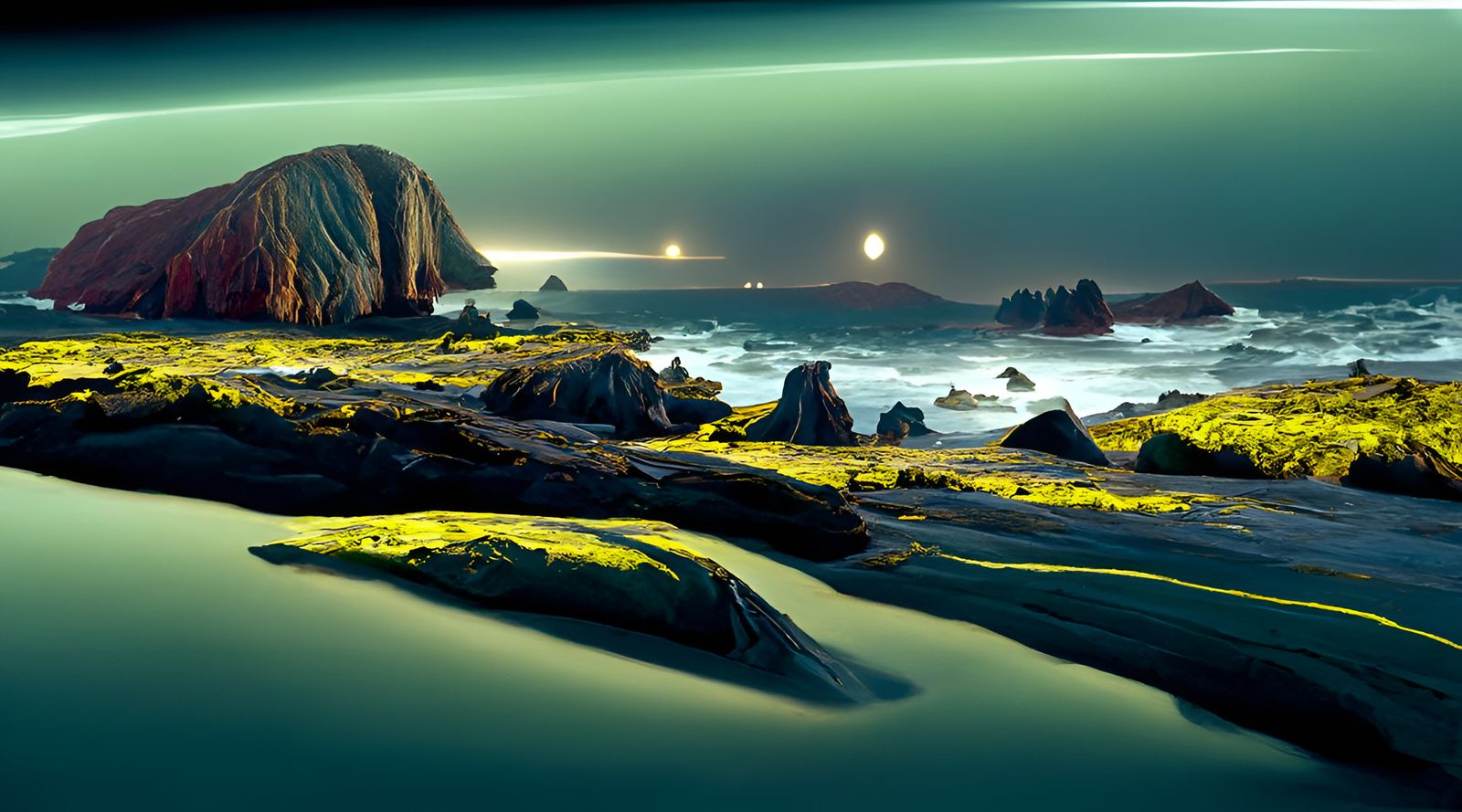 Extraterrestrial Coastal Landscape Photography in 8K
