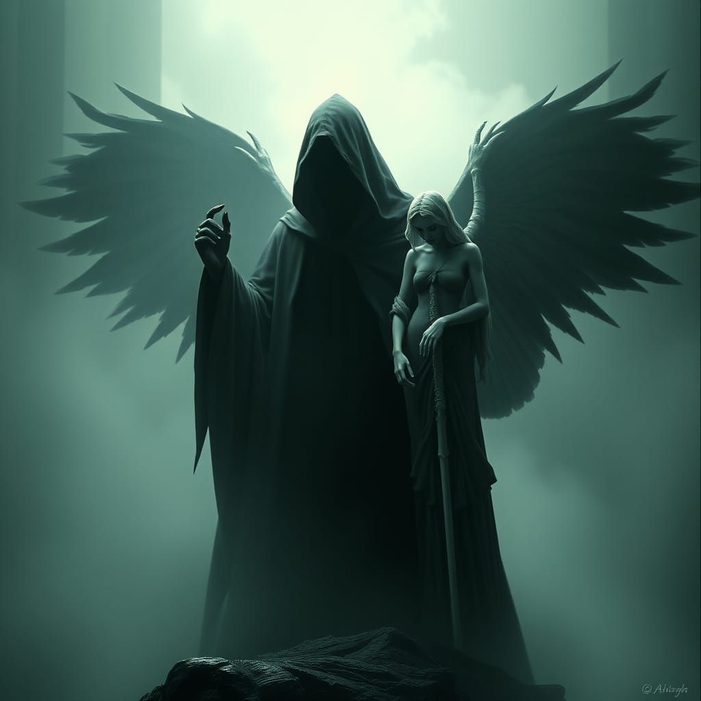 Mysterious Figure in Shadows: Guiding Souls Beyond Boundarie...