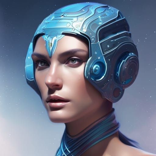 Futuristic Royal Portrait in Artgerm Style