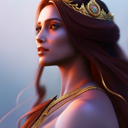 Fantasy Queen Portrait in Hyperrealistic Detail