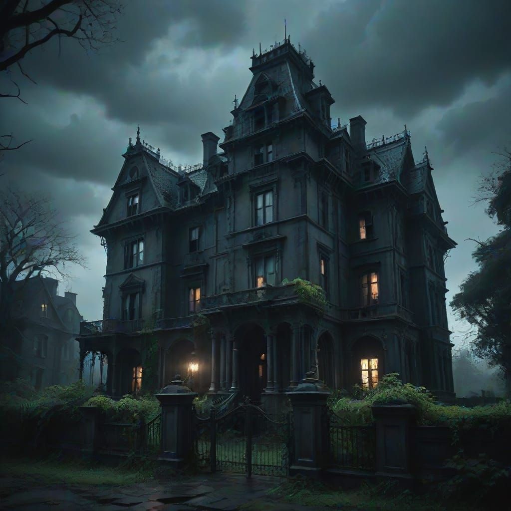 Midnight Mansion Elegy in Gothic Style