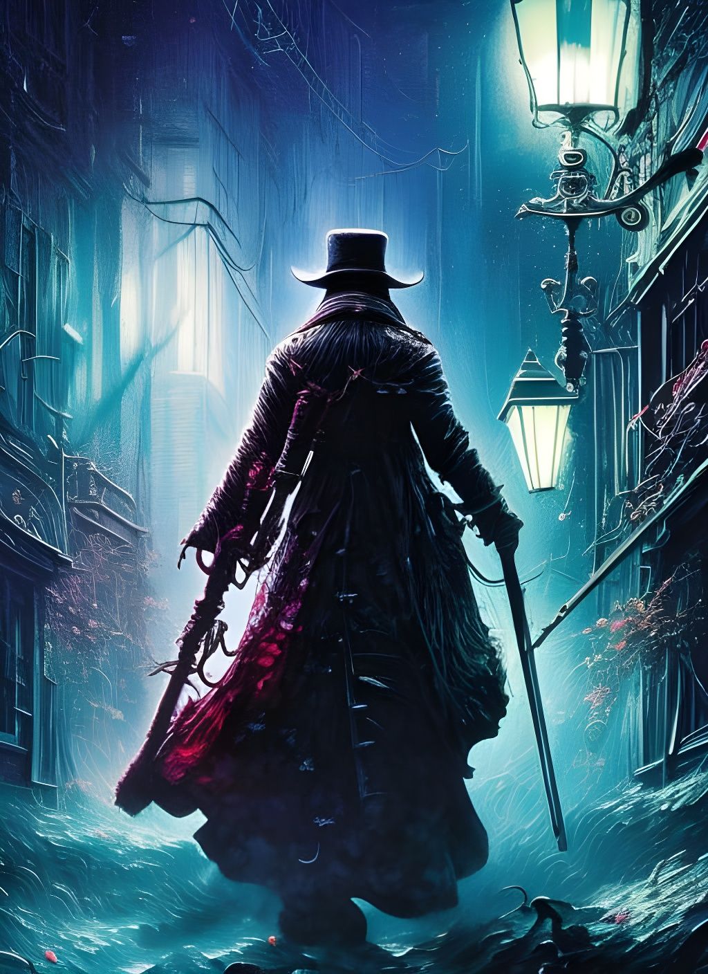 Cosmic Jack the Ripper in Stippling Style