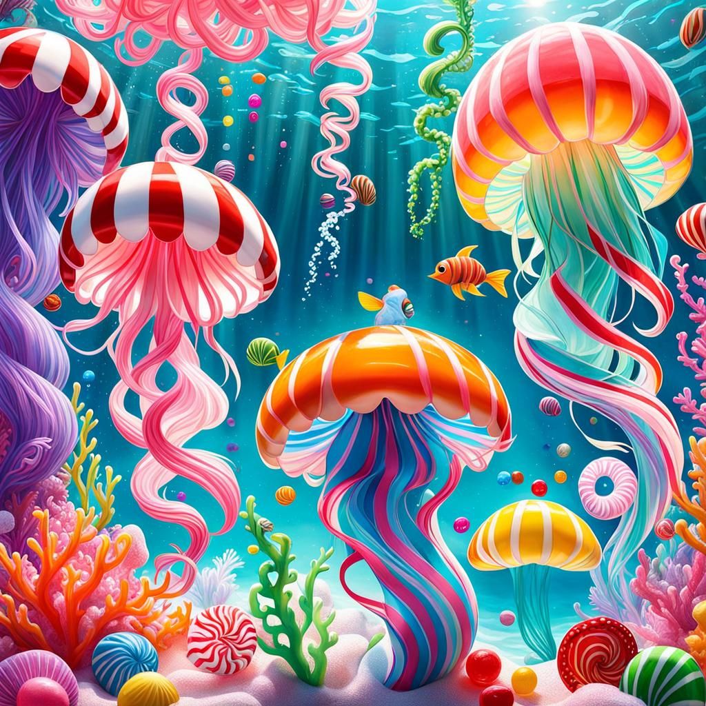Candy Mermaid in Underwater Candyland