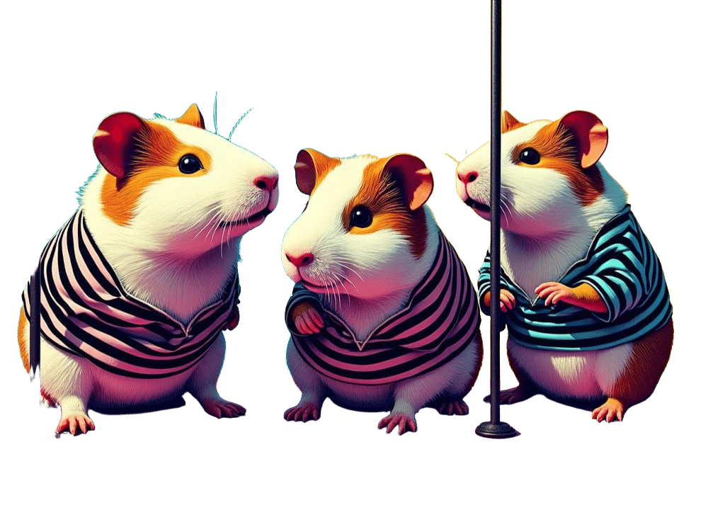 Guinea Pigs in Jail: Pop Art Screen Print