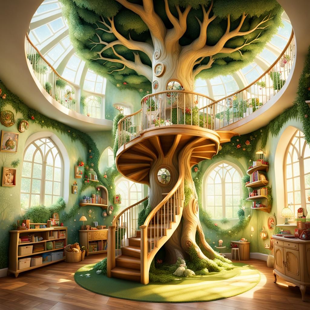 Enchanted Snow White Playroom in Miyazaki Style