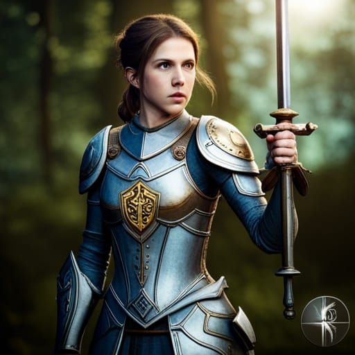 Anna Kendrick as Armored Medieval Knight