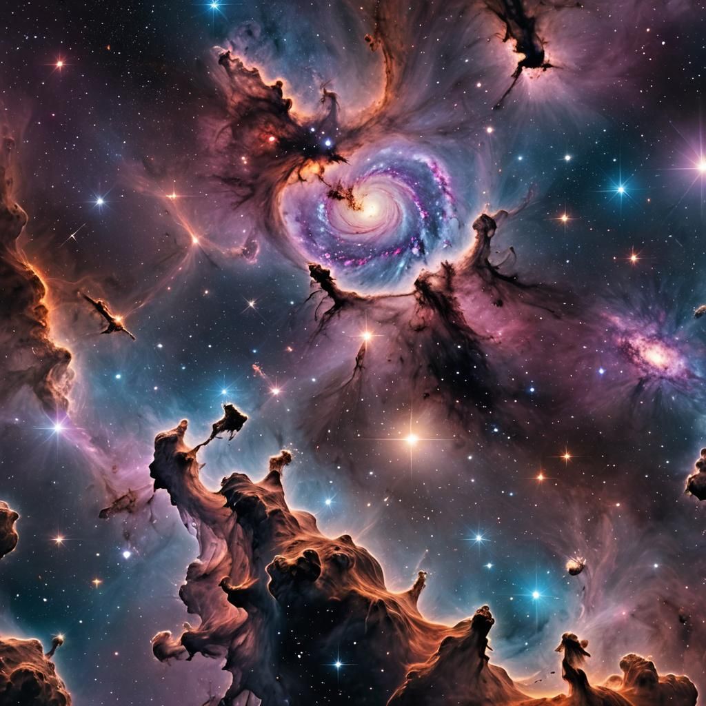 Panoramic Cosmic Landscape in Hubble Style