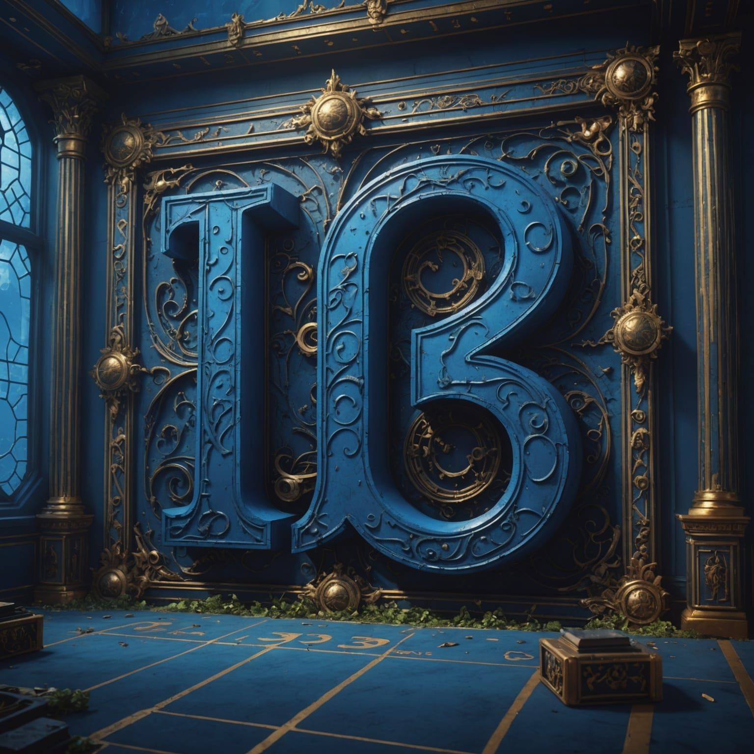 Number 13k on Blue Screen: Fantasy Concept Art