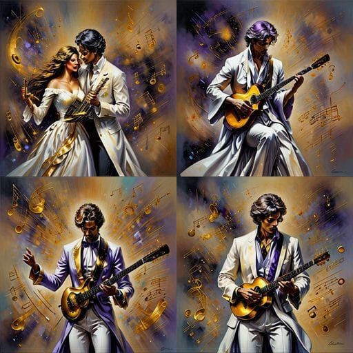 Purple Rain Prince in Golden Light