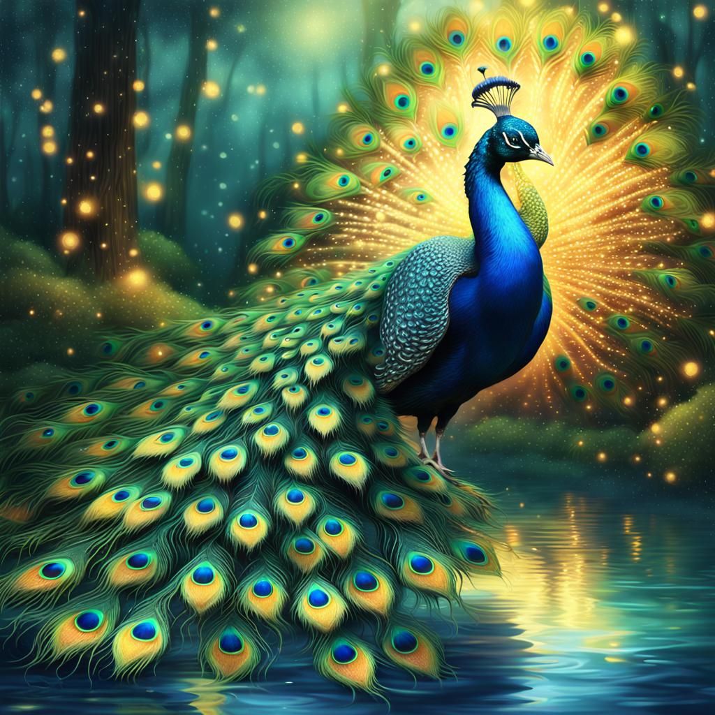 A majestic peacock