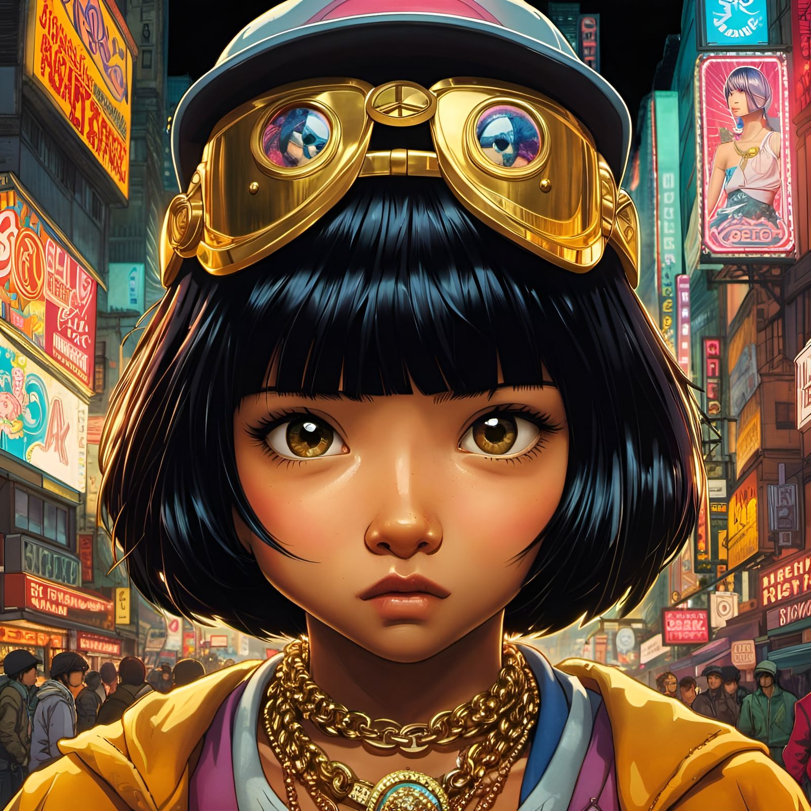 Dora the Explorer as Gangster: Hyperrealistic Portrait