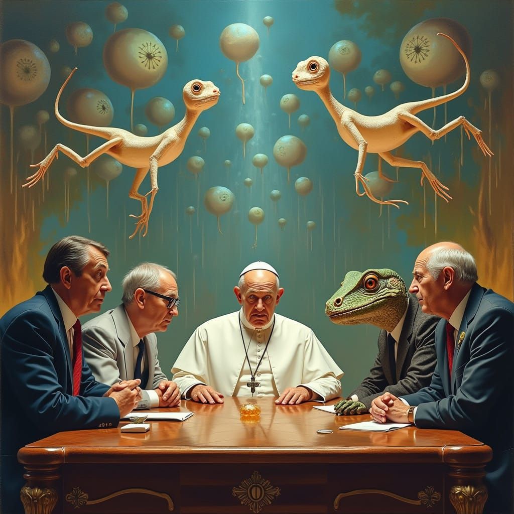 Ethereal Encounter in a Surrealist Dreamscape