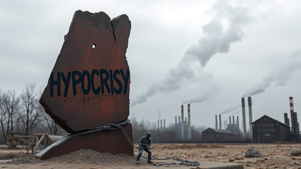 Fractured Monument to Hypocrisy