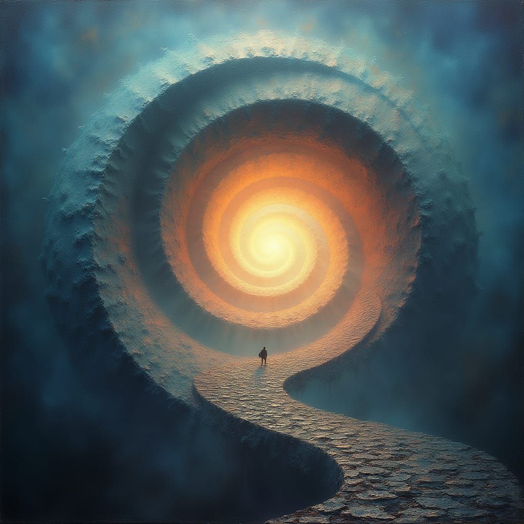 Ethereal Spiral Portal in Dreamlike Atmosphere