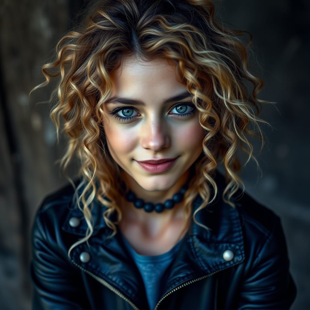 Enchanting Tribal Goddess with Wild Eyes and Captivating Smi...