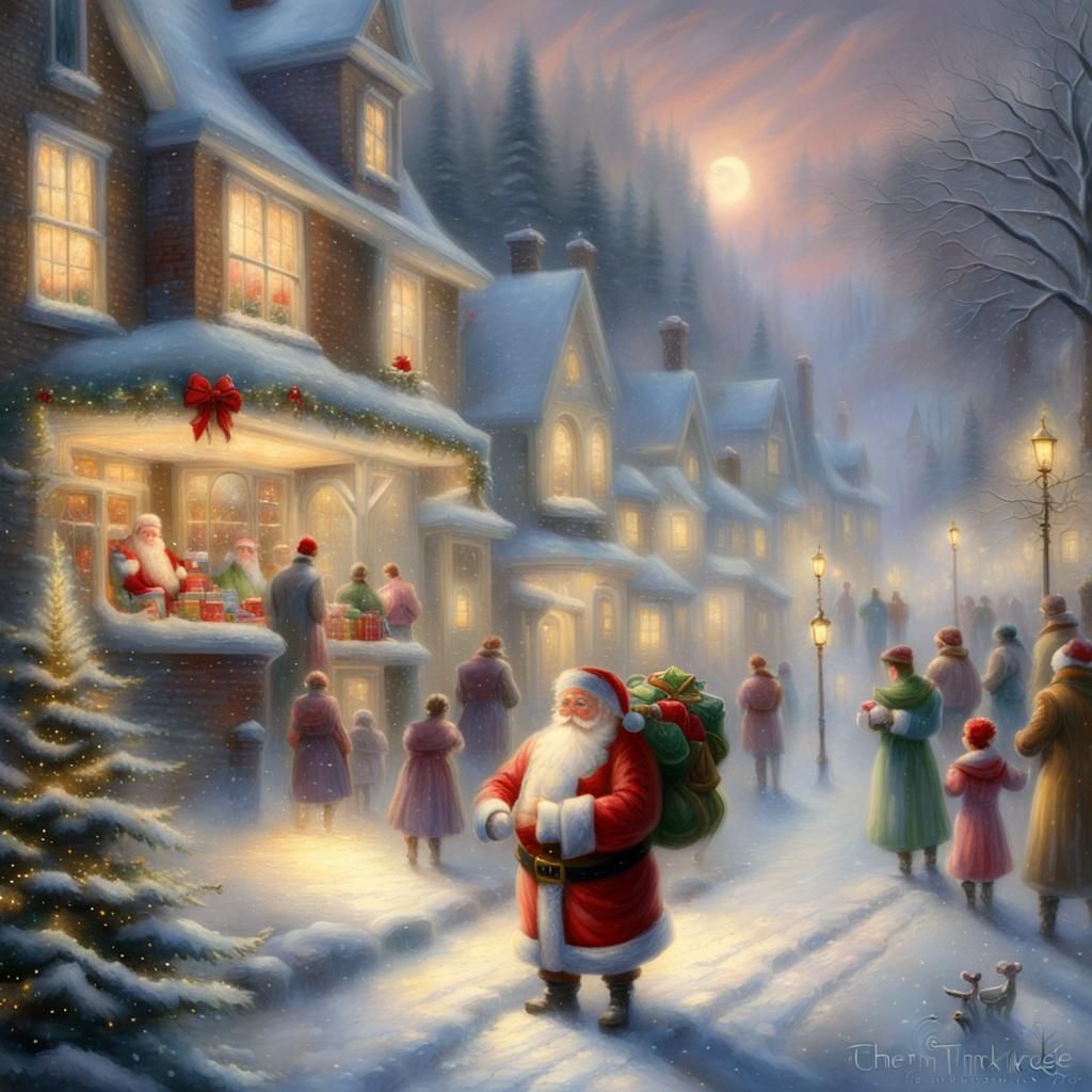 Santa Claus Arrives in Town: A Christmas Fantasy