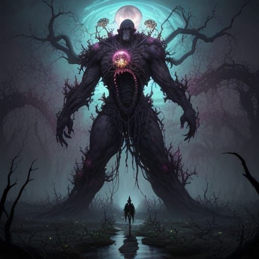 Gigantoblightra: Towering Necrotic Garden Titan