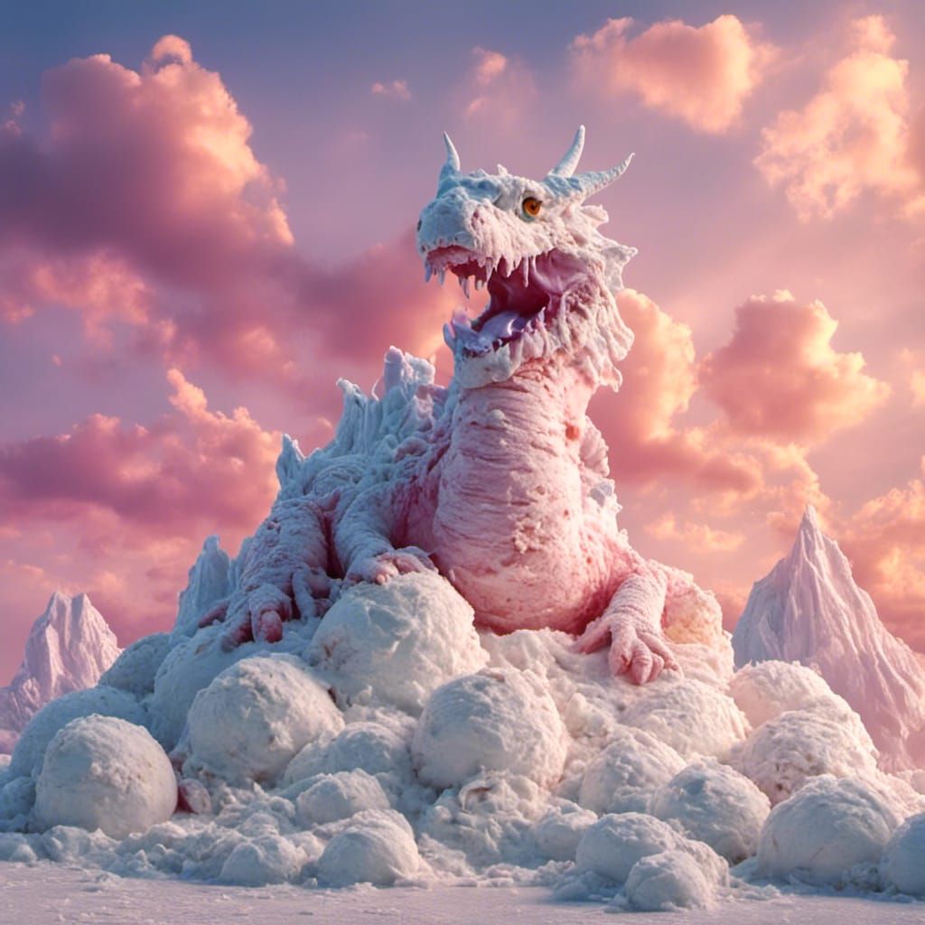 Ice Dragon on Ice Cream Mountain