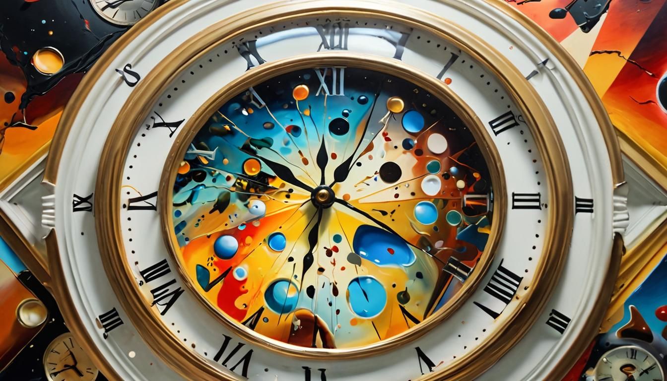 Surreal Clocks Morphing into Geometric Shapes