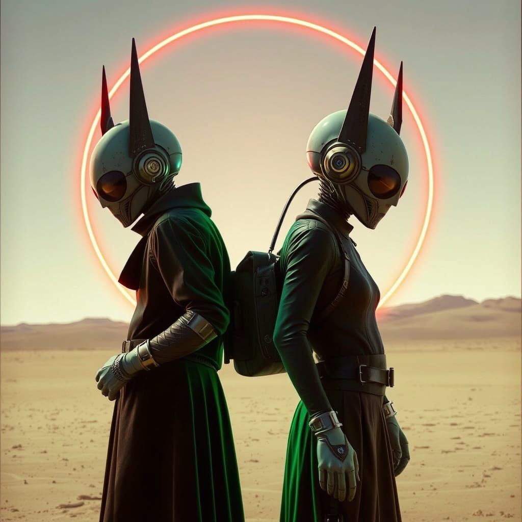 Alien Merchant in Marketstallpunk, Neonpunk Style