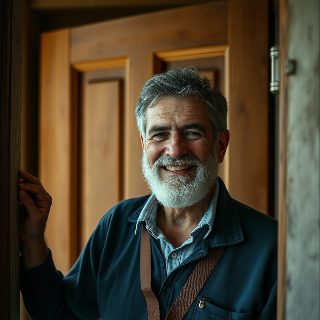 Italian Geologist Welcomes Visitors to His Office