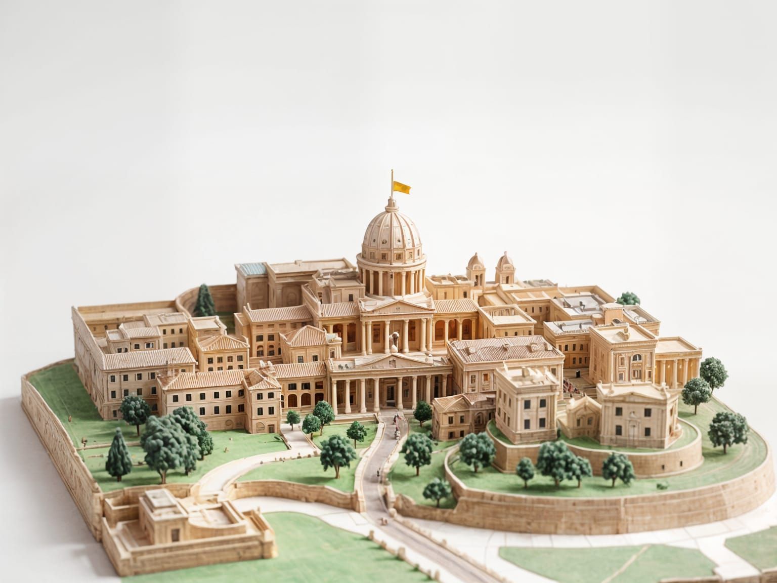 Paper Roman City Model: Architectural Wonder