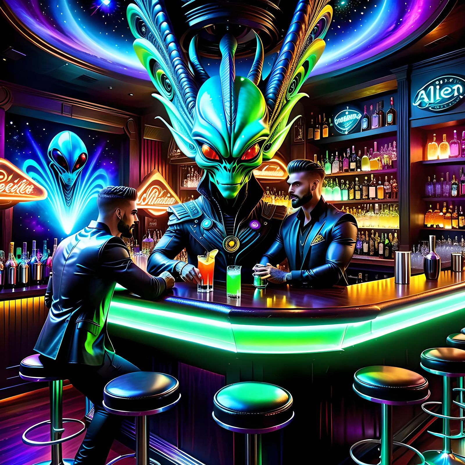 Welcome to our intergalactic, planetary bar, enjoy the kille...