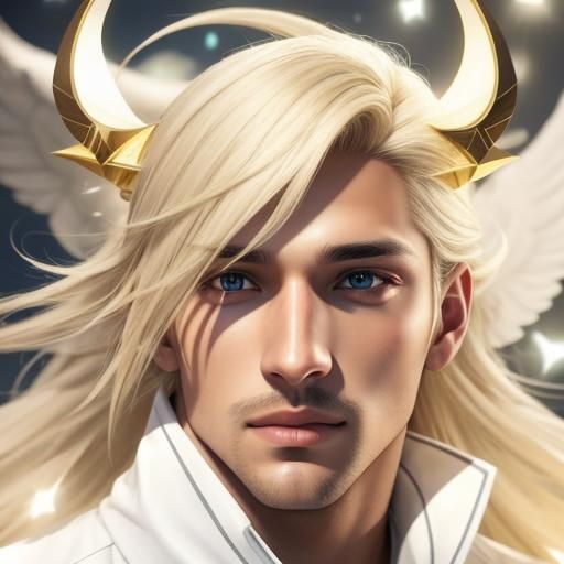 Handsome Blond Man in Hisuian Attire: Photorealistic Renderi...