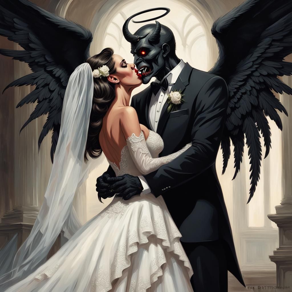 Dark Angel and Demon Embrace, Sinister Art