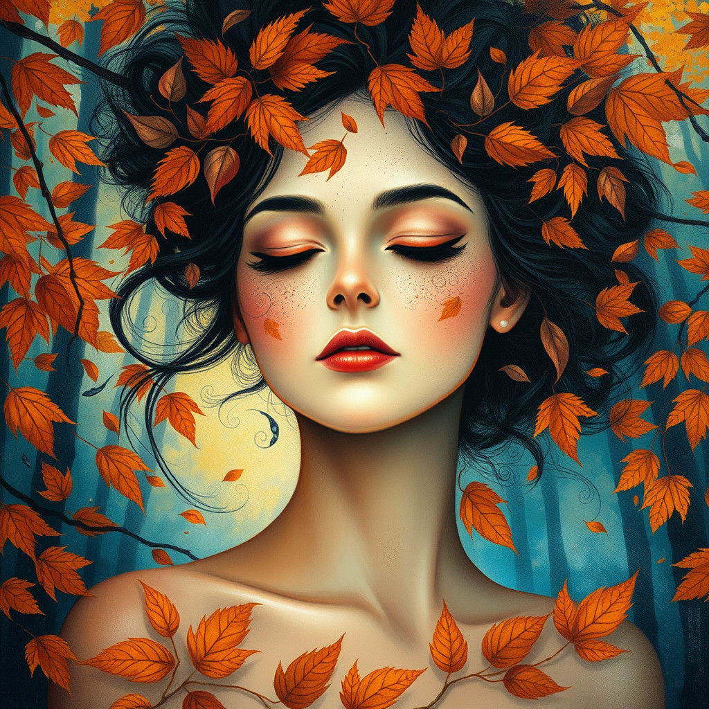 Autumnal Forest Embodiment as Polychromatic Street Art