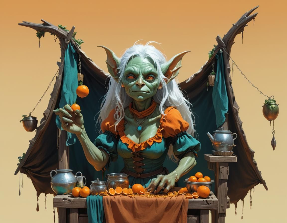 Goblin at Goblin Market: Fantasy Comic Art