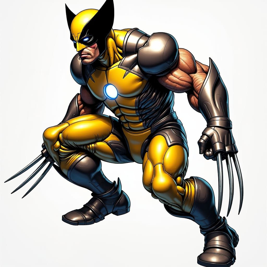 Iron Man Wolverine Fusion Suit: Comic Book Art