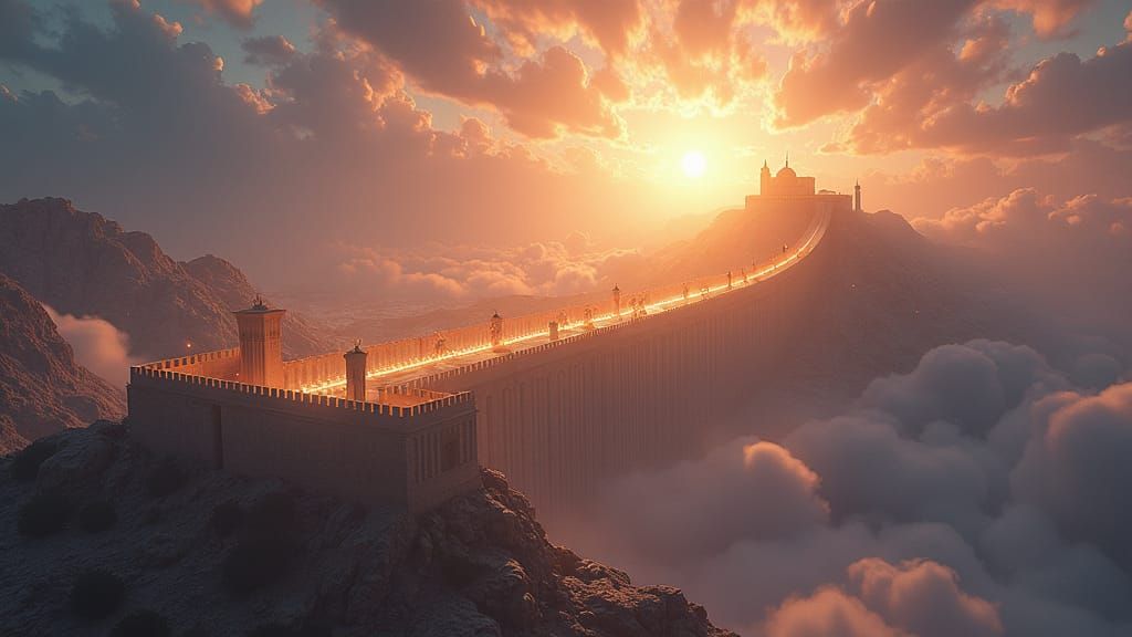 Heavenly Jerusalem Descends as Ethereal Matte Painting