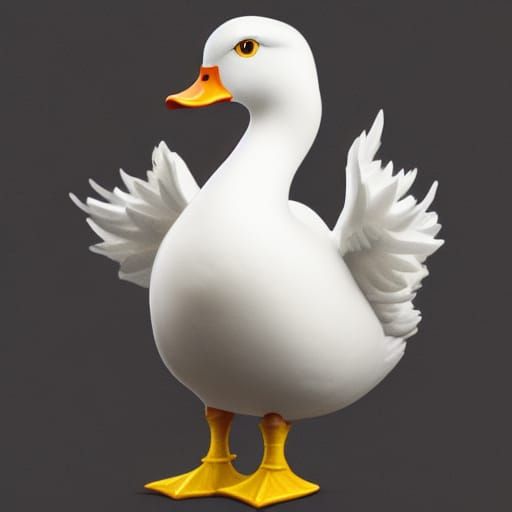 Royal Duck Avatar with Chinese-Roman Fusion, Detailed Art