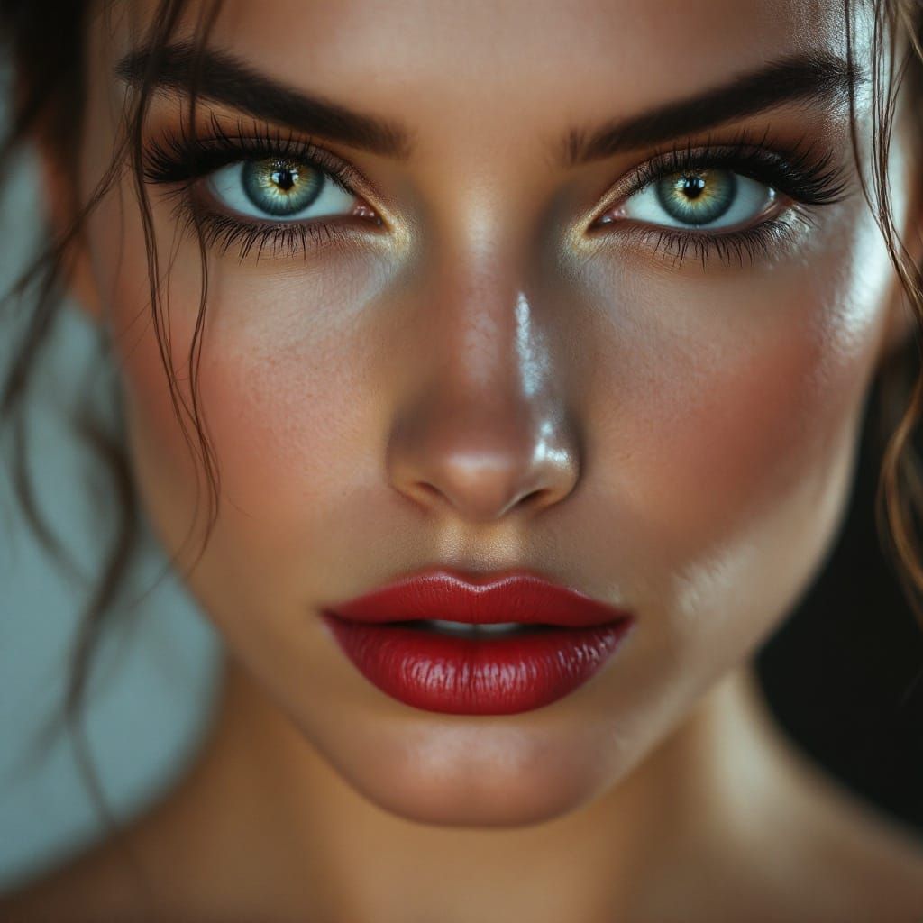 Sensual Woman's Portrait in Film Noir Style