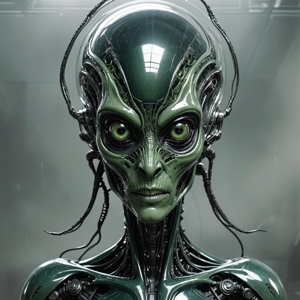 Sinister Glass Alien Machine Lurking