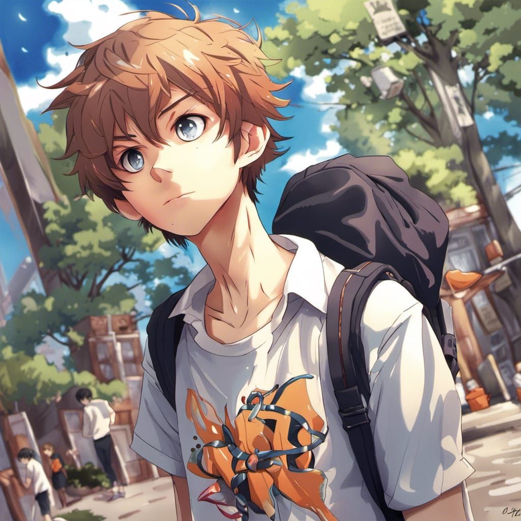 Anime Style Teenage Boy Key Visual