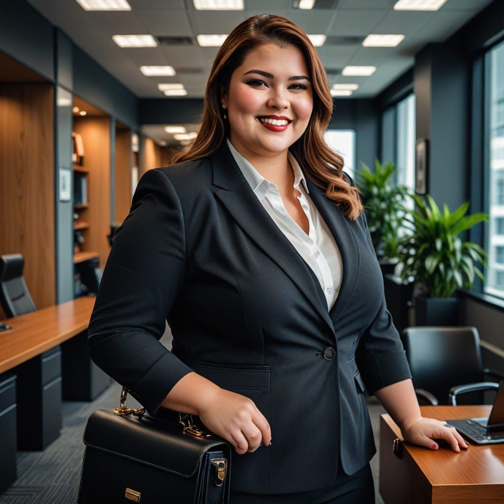Confident Businesswoman in Modern Office Setting